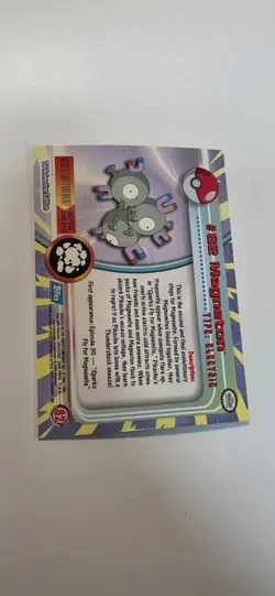 2000 Pokemon Topps Tv Animation Edition Series 2 Magneton #82 Rainbow Foil - Image 4