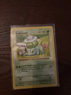 Pokemon TCG Bulbasaur Base Set, Shadowless Common Card 44/102 WOTC 1999 Error - Image 3