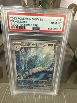 Pokemon TCG Dragonair Illustration Rare Card 181/165 Scarlet & Violet 151 PSA 10 - Image 1