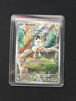 Pokemon Meowth 106/094 Me02: Phantasmal Flames Illustration Rare Holo 70 HP - Image 1