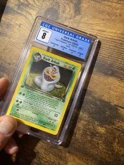 Pokemon 1st Edition Team Rocket Dark Arbok 2/82 Holo Rare - CGC 8 NM/MT! SWIRL! - Image 4