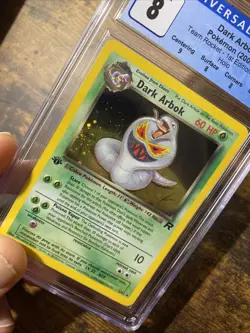 Pokemon 1st Edition Team Rocket Dark Arbok 2/82 Holo Rare - CGC 8 NM/MT! SWIRL! - Image 5