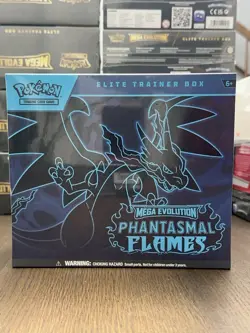 Pokemon TCG Mega Evolution Phantasmal Flames Elite Trainer Box ETB New Sealed - Image 1