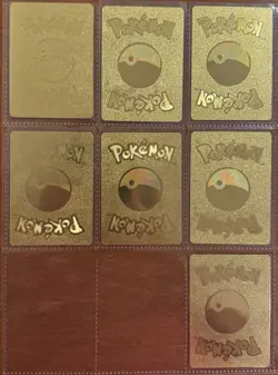 Charizard Pikachu Fan Art Gold Foil Pokemon Card Lot Unique TCG Display Lot (7) - Image 2