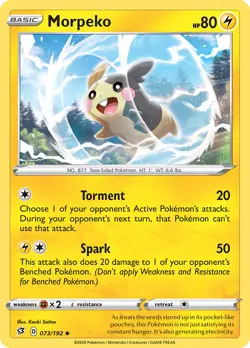 Morpeko 73/192 Uncommon | Rebel Clash | Pokemon Card - Image 1