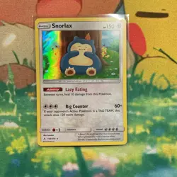 Pokemon Snorlax Holo Rare 158/214 Basic Sm-Unbroken Bonds - Image 1