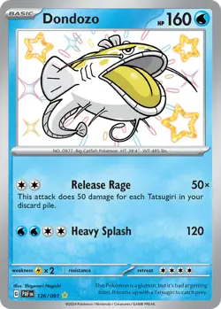 Dondozo 126/91 Shiny Rare | Paldean Fates | Pokemon Card - Image 1