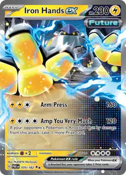 Iron Hands ex 70/182 Double Rare | Paradox Rift | Pokemon Card - Image 1
