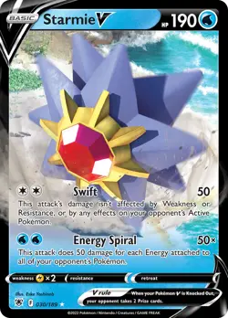 Starmie V 30/189 Rare Holo V | Astral Radiance | Pokemon Card - Image 1