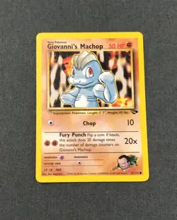 Giovanni's Machop 72/132 - POKEMON Ornitorinco - Near Mint - ENG - GymChallenge - Image 1