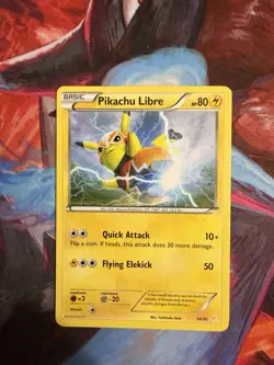 Pikachu Libre 14/30 Non-Holo XY Trainer Kit Pokemon Card TCG LP+ - Image 1