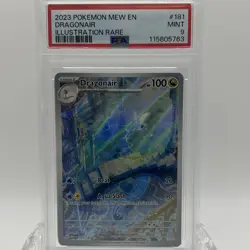 Pokemon TCG 151 Dragonair #181/165 Illustration Rare PSA 9 MINT - Image 1