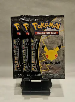 POKEMON Celebrations Booster Pack Lot 3 Factory Sealed Fresh 25th Anniversary - Image 3