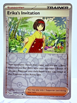 Pokemon Card Erika's Invitation Scarlet & Violet 151 Reverse Holo 160/165 NM - Image 1