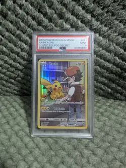 Pokemon Pikachu Secret Rare Full Art Sm-Cosmic Eclipse Holo Card 241/236 PSA 9 - Image 1