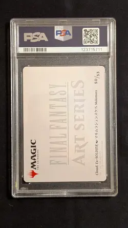 PSA 10 MTG Final Fantasy Cloud Ex Soldier Gold Stamp Art Series Gem Mint Pop2 - Image 2