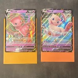 Mew V Holo Basic Lot of 2 Pokemon TCG 69 72 Cards Nintendo English Card Stock - Image 1