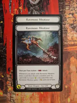 Flesh and Blood Card: (2x) Ravenous Meataxe // Soul Shackle (MON221) - Image 1