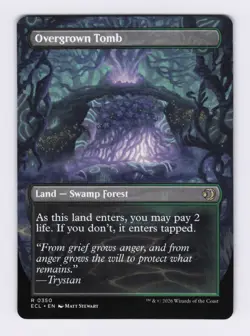 Overgrown Tomb (Borderless) 0350 (R) MTG Lorwyn Eclipsed (ECL) - Image 2