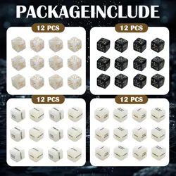 48 Pieces MTG Counter Token Dice Counters Marble Keyword Counters Life Counte... - Image 2