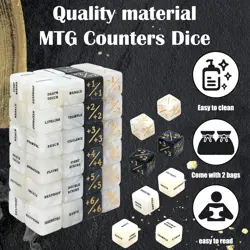 48 Pieces MTG Counter Token Dice Counters Marble Keyword Counters Life Counte... - Image 3