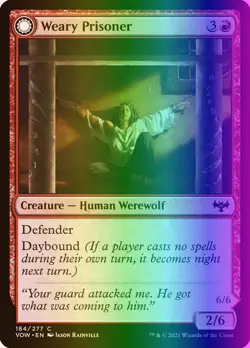 MTG Magic the Gathering Weary Prisoner (184/596) Innistrad Crimson Vow LP FOIL - Image 1