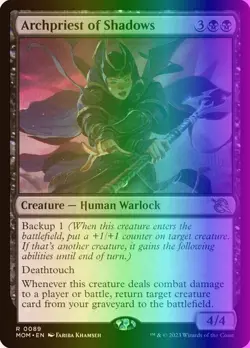 MTG Archpriest of Shadows (89p/200) March of the Machine Promos LP FOIL - Image 1
