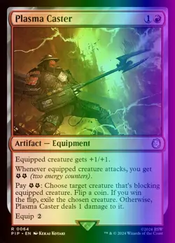 MTG Magic the Gathering Plasma Caster (64/1189) Fallout LP FOIL - Image 1