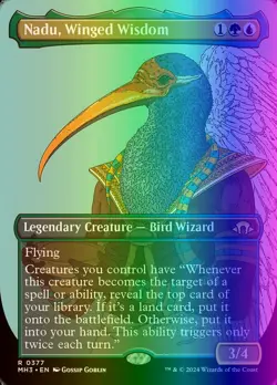 MTG Magic the Gathering Nadu, Winged Wisdom (377/703) Modern Horizons 3 NM FOIL - Image 1