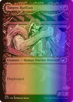 MTG Magic the Gathering Tavern Ruffian (296/553) Innistrad Midnight Hunt LP FOIL - Image 1