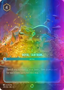 Lorcana Royal Tantrum (Enchanted) (219/222) Shimmering Skies NM FOIL - Image 1