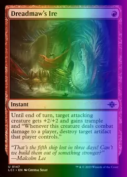 MTG Dreadmaw's Ire (147/535) The Lost Caverns of Ixalan LP FOIL - Image 1