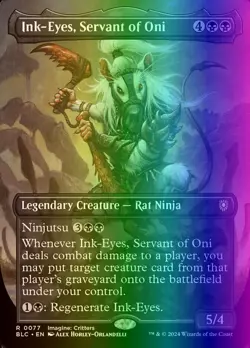 MTG Ink-Eyes, Servant of Oni (77/401) Bloomburrow Commander LP FOIL - Image 1