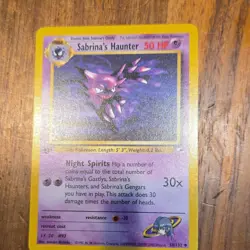 Pokemon Sabrina's Haunter 058/132 Gym Heroes 1st Edition 50 HP Uncommon - Image 2