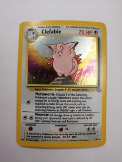 1999 POKEMON JUNGLE #1/64 CLEFABLE HOLO RARE - Image 1
