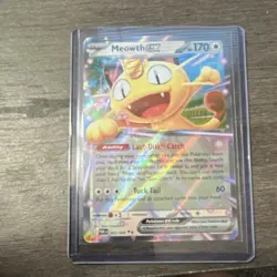 Pokemon Meowth EX Holo POR 062/088 170 HP 60 Attack Basic Cat - Image 1
