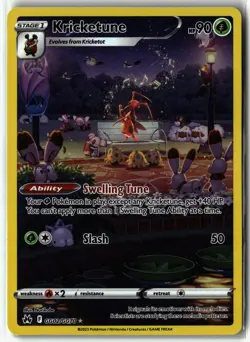Kricketune ⭐ GG02/GG70 Holo Crown Zenith Galarian Gallery Pokemon NM - Image 1