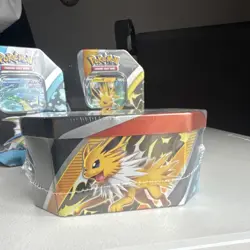 Pokemon Eevee Evolutions Tin Vaporeon Jolteon Flareon 2021 Sealed Standard Size - Image 4