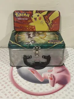 Pokemon Collectors Chest Lunchbox & Back To School Pencil CaseEMPTY Tin Lot - Image 1