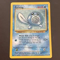 Poliwag 59/102 Regular Base Set Unlimited Common Pokemon TCG LP 1999 - Image 1