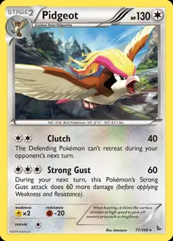 Pokemon Pidgeot (77/121) Flashfire LP - Image 1