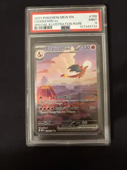 Pokemon 2023 Charizard ex 199/165 SIR Scarlet & Violet 151 PSA 9 - Image 1