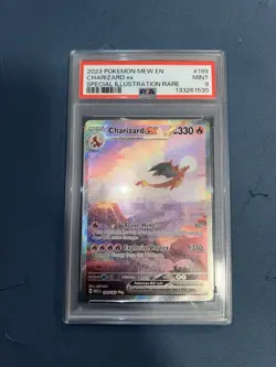 Pokemon TCG 2023 Pokemon Mew En-151 Charizard Ex #199 PSA 9 Mint - Image 1