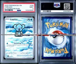 2025 Black Bolt Cubchoo PSA 9 Illustration Rare #109/086 Pokemon BLK EN - Image 2