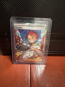 Pokemon Trainer Crispin TCG Full Art Holo Ultra Rare Card 164/142 - Image 1