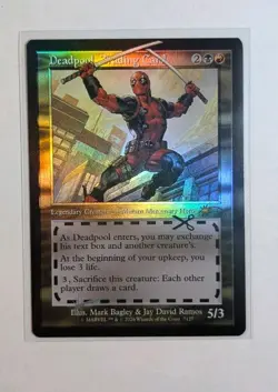 Deadpool, Trading Card 7127 FOIL (Lightly Played) MTG Secret Lair IFYW Chase - Image 1