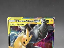 Pokemon TCG Holo Foil Pikachu & Zekrom GX Ultra Rare Card 33/181 Tag Team - Image 2