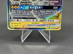 Pokemon TCG Holo Foil Pikachu & Zekrom GX Ultra Rare Card 33/181 Tag Team - Image 3