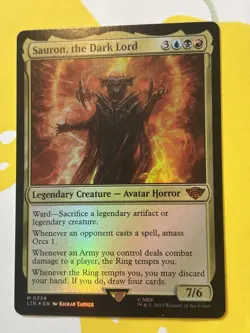 Sauron, the Dark Lord NM Lord of the Rings- Magic The Gathering - MTG - NM - Image 1