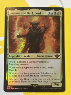 Sauron, the Dark Lord NM Lord of the Rings- Magic The Gathering - MTG - NM - Image 2